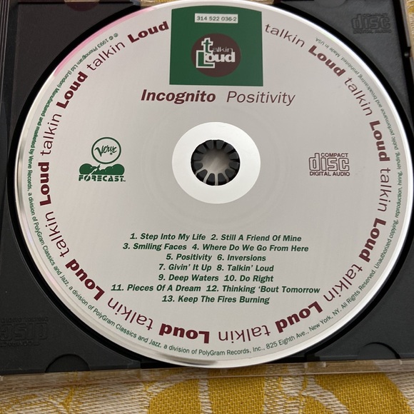 5/$10❤️❤️❤️Vintage 90s Incognito Positivity CD - Picture 4 of 5